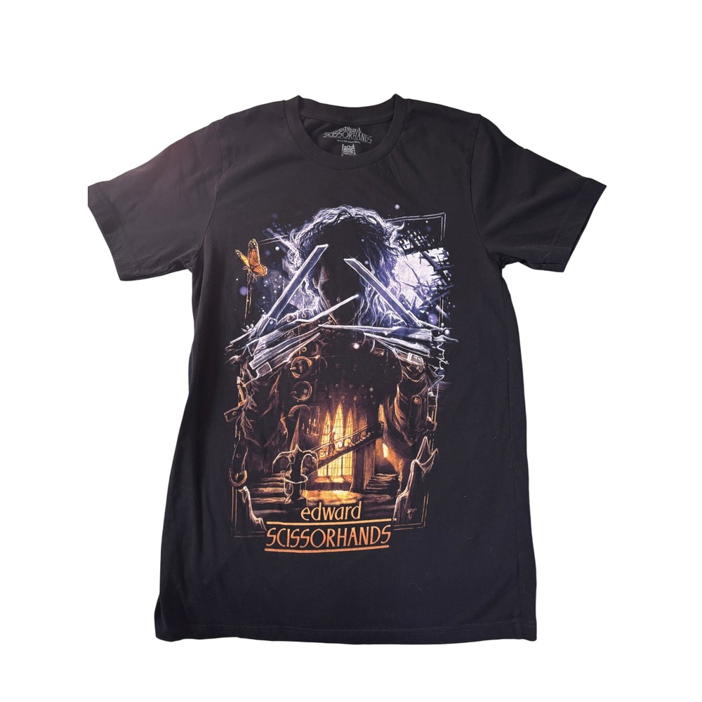 Cavity Colors Edward Scissorhands Graphic Tee Black Small Movie T-Shirt Cotton